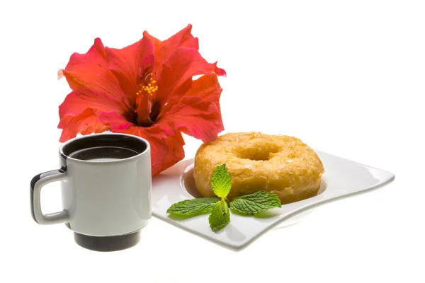 Kahve ve pasta Kahvaltı — Stok fotoğraf