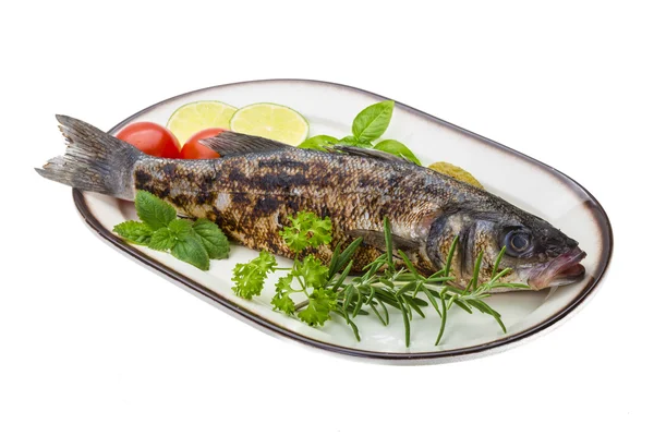 Roasted seabass — Stock Photo, Image