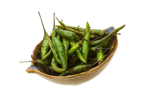 Grön chili peppar — Stockfoto