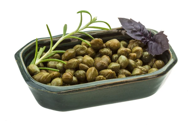 Capers in the bowl — Stock Photo, Image