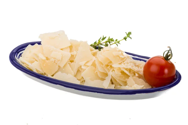 Parmesan cheese isolated white — Stock Photo, Image