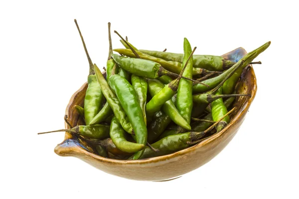 Grön chili peppar — Stockfoto