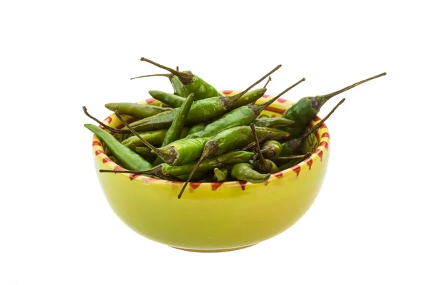 Zielone chili — Zdjęcie stockowe