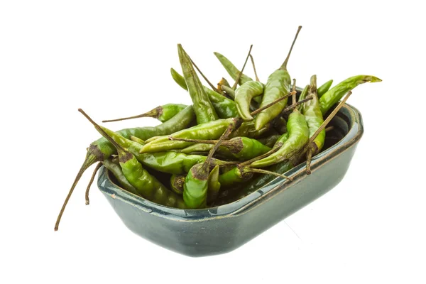 Grön chili peppar — Stockfoto