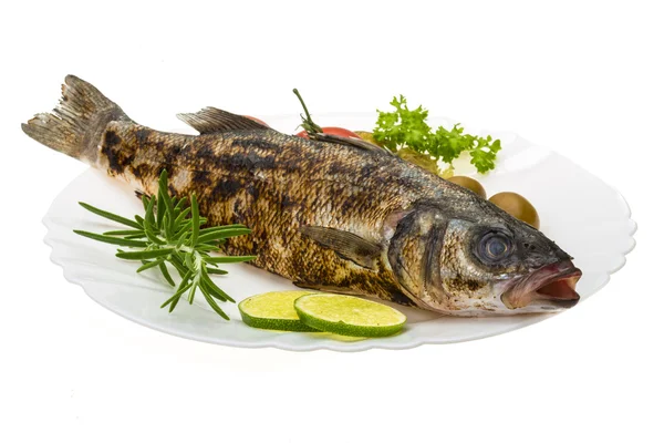 Roasted seabass — Stock Photo, Image