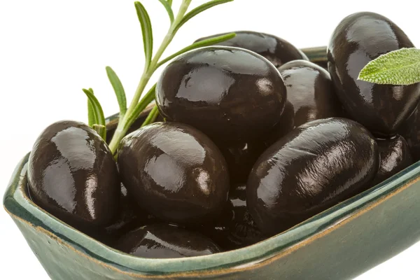Schwarze gigantische Oliven — Stockfoto