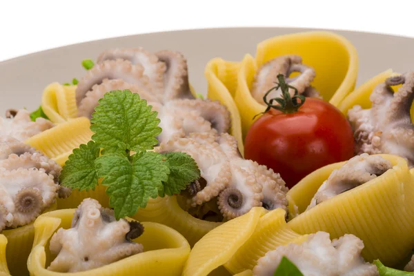 Lumaconi with octopus — Stock Photo, Image