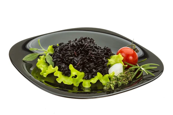 Černé vařená rýže — Stock fotografie