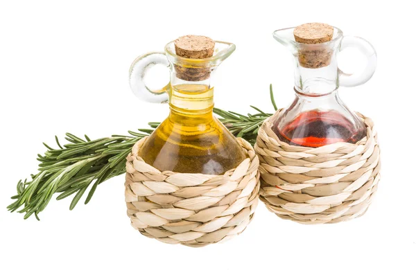 Vinegar, oil and rosemary — Stock Photo, Image