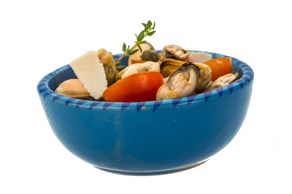 Mussells salad — Stock Photo, Image