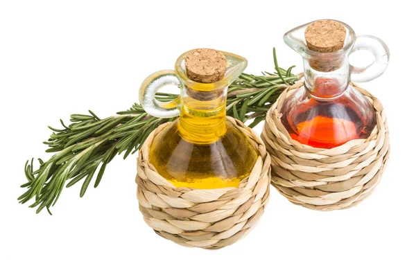 Vinegar, oil and rosemary — Stock Photo, Image