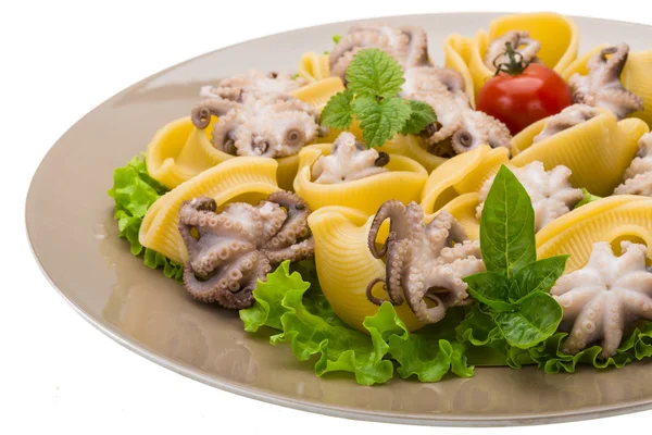 Lumaconi with octopus — Stock Photo, Image