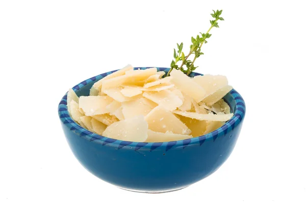 Parmesan cheese isolated white — Stock Photo, Image