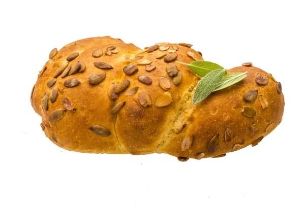 Kabak çekirdeği ile ekmek — Stok fotoğraf
