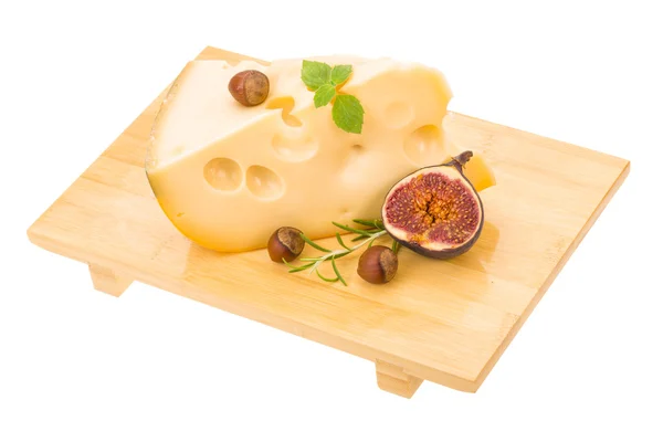 Maasdam チーズ イチジク添え — ストック写真