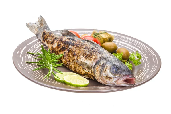 Roasted seabass — Stock Photo, Image