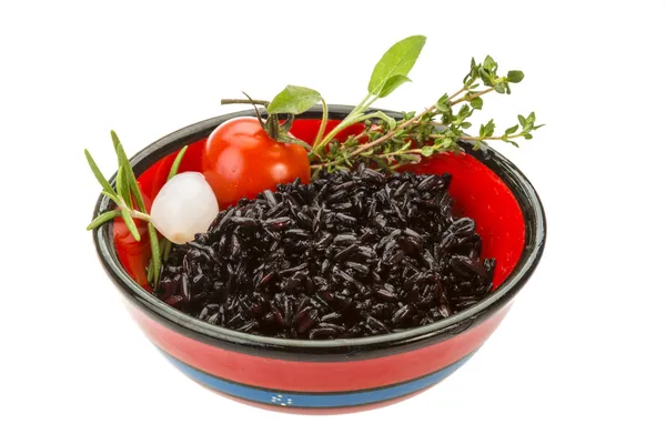 Black boiled rice — Stock Photo, Image