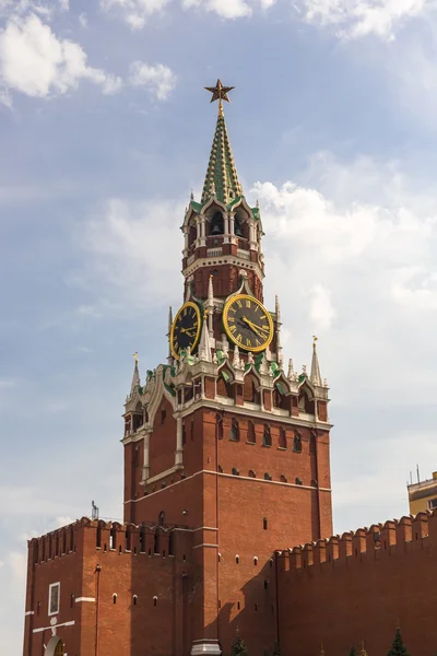 Spasskaya πύργο στην Κόκκινη πλατεία — Φωτογραφία Αρχείου