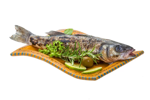 Roasted seabass — Stock Photo, Image