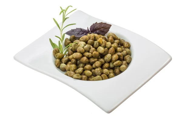 Capers in the bowl — Stock Photo, Image