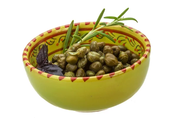 Capers in the bowl — Stock Photo, Image