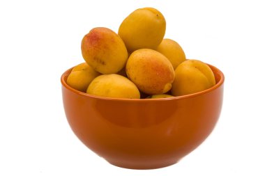 Yellow ripe apricots