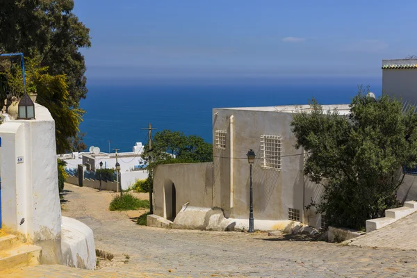 Cidade árabe velha na Tunísia Sidi Bu Said — Fotografia de Stock