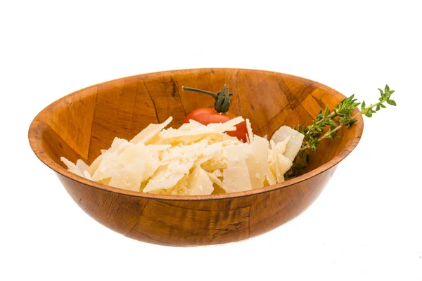 Parmesan cheese isolated white — Stock Photo, Image