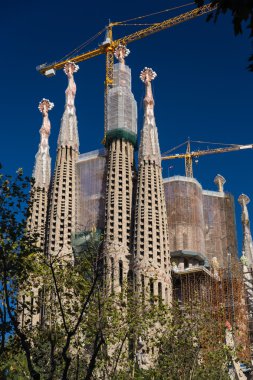 Barcelona İspanya - 28 Ekim: La Sagrada Familia - impressiv