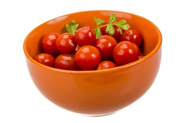 Tomate cereja marinado — Fotografia de Stock