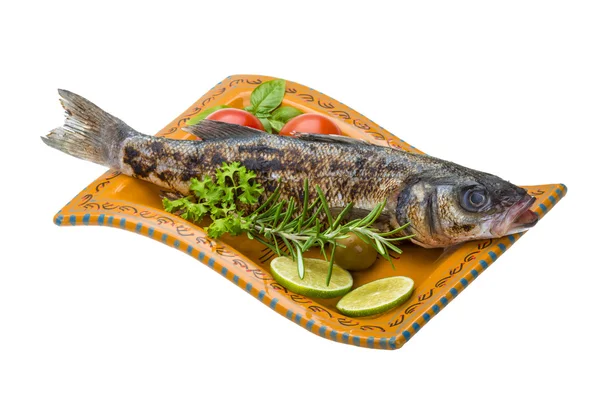 Roasted seabass — Stock Photo, Image