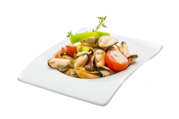 Mussells salad — Stock Photo, Image