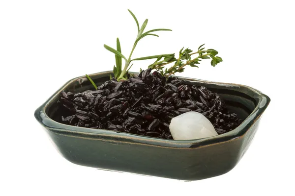 Black boiled rice — Stock Photo, Image