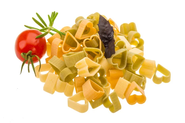 Macaroni - harten van verschillende kleur — Stockfoto