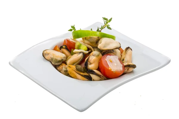 Mussells salad — Stock Photo, Image