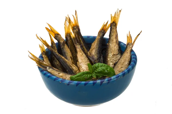 Sprat in the bowl — Stock Photo, Image