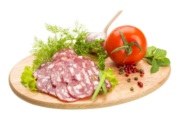 Salame fresco maturo — Foto Stock