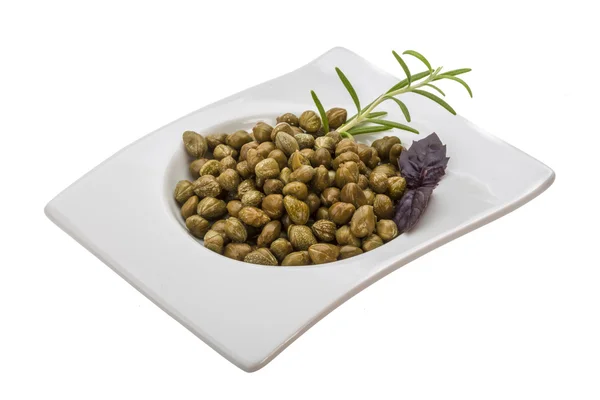 Capers in the bowl — Stock Photo, Image