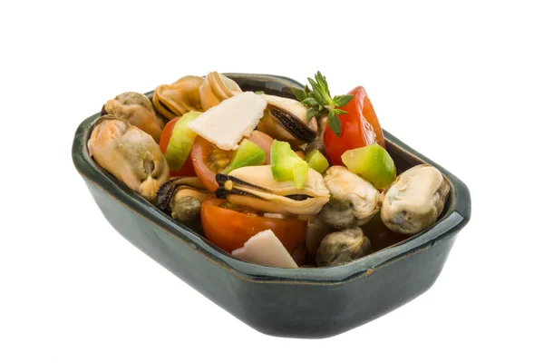 Mussells salade — Stockfoto