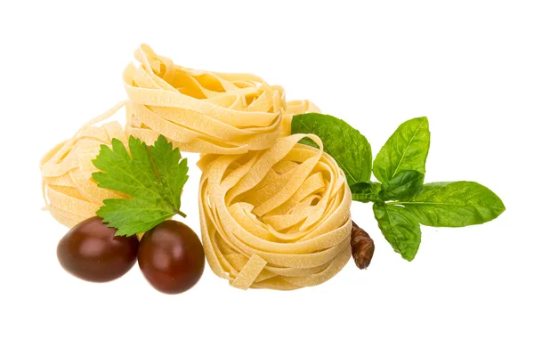 Raw tagliatelle — Stock Photo, Image