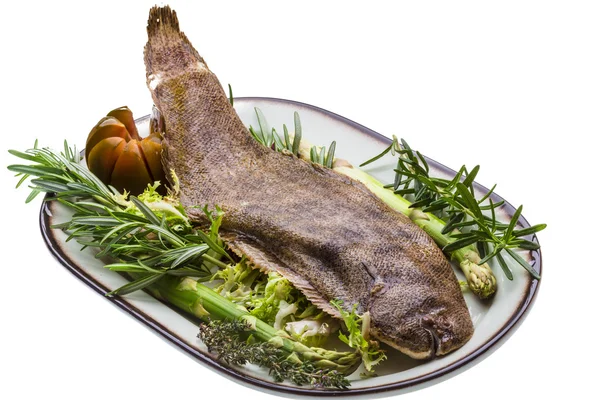 Dover sole pečené ryby — Stock fotografie