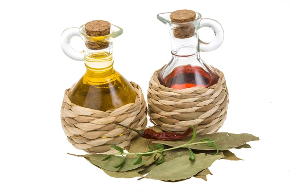 Vinegar and oil — Stock Photo, Image