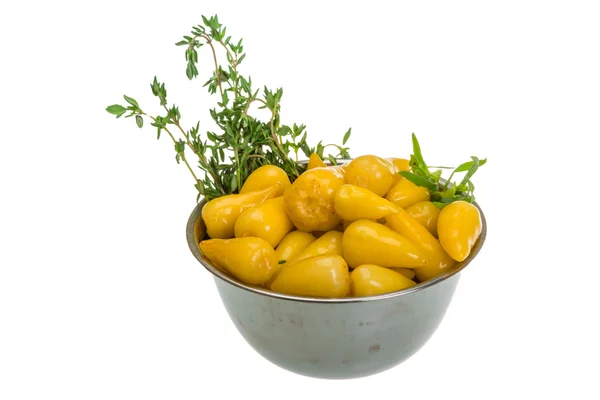 Желтый маринованный перец — стоковое фото
