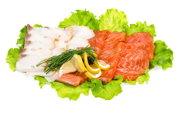 Sliced trout and sturgeon — Stock Photo, Image