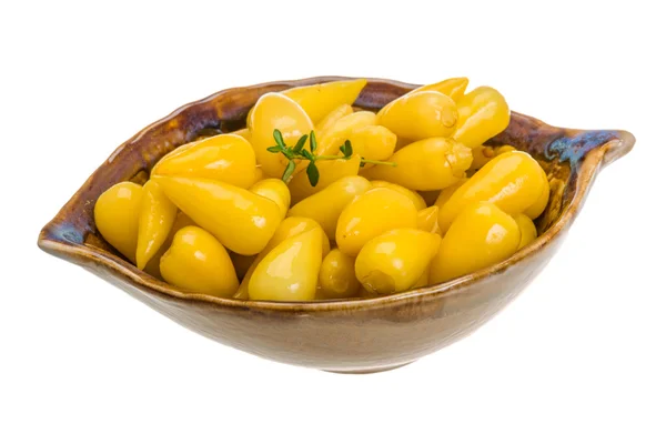 Marinated yellow pepper — Stock Photo, Image