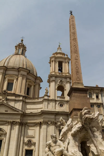 Svatý agnese v Janku v piazza navona, Řím, Itálie — Stock fotografie