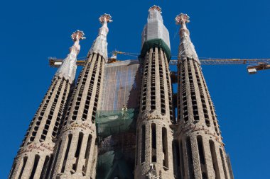 Barcelona İspanya - 28 Ekim: La Sagrada Familia - impressiv