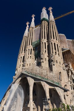 Barcelona İspanya - 28 Ekim: La Sagrada Familia - impressiv