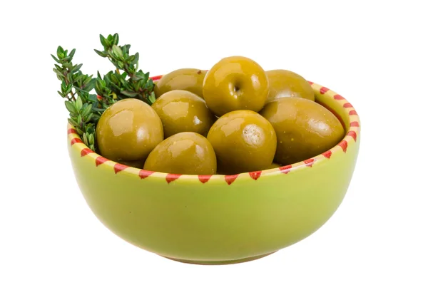 Aceitunas gigantes verdes — Foto de Stock