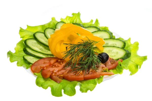 Domates, salatalık ve biber — Stok fotoğraf